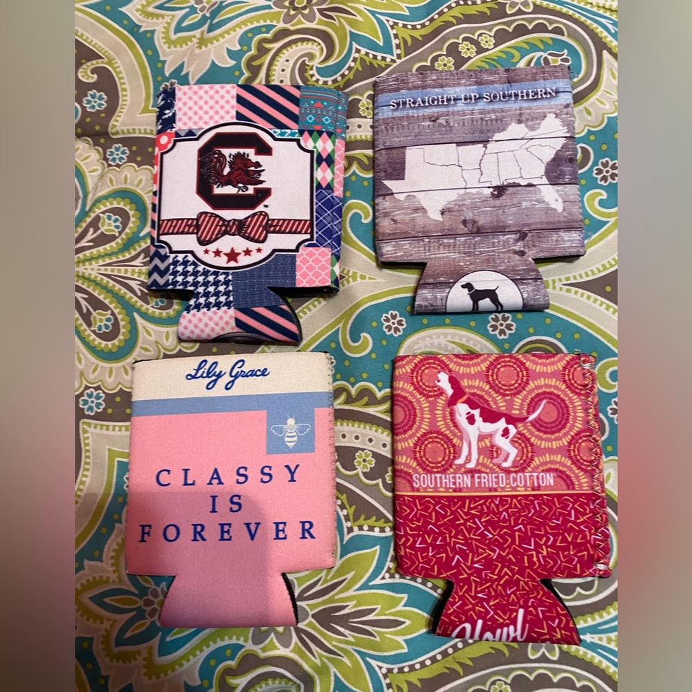 Koozie lot.  Lily Grace, Southern Fried Cotton & Straight Up Southern.